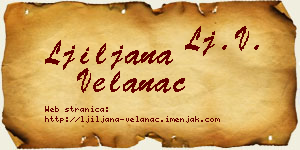 Ljiljana Velanac vizit kartica
